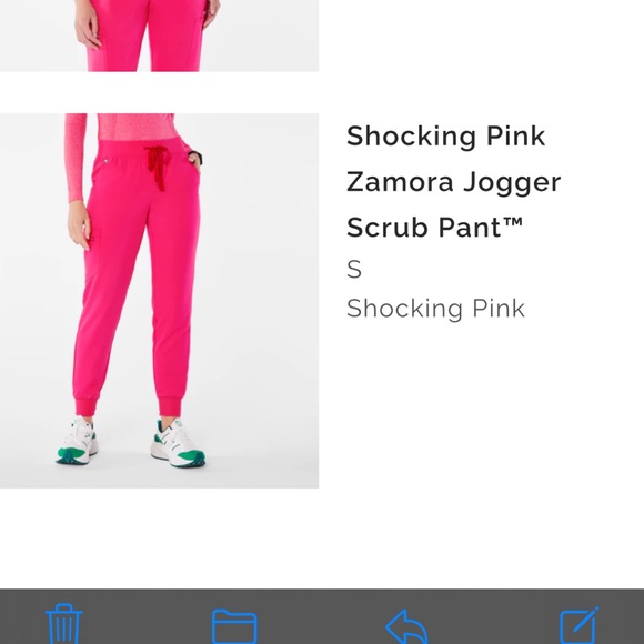 Figs Shocking Pink Zamora Jogger Scrub Pant. - Picture 3 of 3